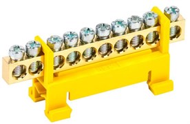 Шина IEK PE ШНИ 6х9-10-С-Ж YNN10-69-10P-K05, на DIN-изоляторе Стойка