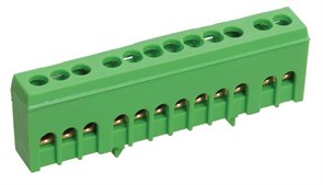 Шина IEK PE ШНИ-6х9-12-К-З YNN10-69-12KD-K06, в корпусном изоляторе на DIN-рейку