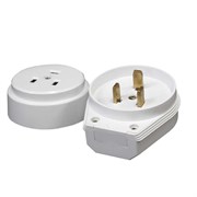 Разъем РШ-ВШ 32А 250В 2P+PE откр. уст. бел. Universal 1235