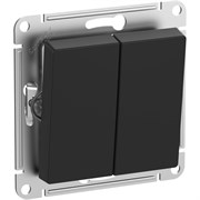 SE AtlasDesign Aqua Карбон Выключатель 2-клавишный IP44, сх.5, 10АХ, механизм SE AtlasDesign Aqua Карбон Выключатель 2-клавишный IP44, сх.5, 10АХ, механизм