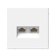 ArtGallery Белый Розетка двойная компьютерная RJ45+RJ45, кат.6А, механизм GAL000188 ArtGallery Белый Розетка двойная компьютерная RJ45+RJ45, кат.6А, механизм GAL000188