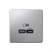 ArtGallery Алюминий USB Розетка тип-С 65Вт высокоскоростная зарядка QC, PD, механизм GAL000327