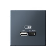 ArtGallery Грифель USB Розетка A + тип-C 45Вт высокоскоростная зарядка QC, PD, механизм GAL000729 ArtGallery Грифель USB Розетка A + тип-C 45Вт высокоскоростная зарядка QC, PD, механизм GAL000729