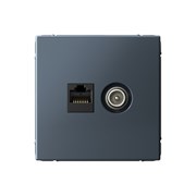 ArtGallery Грифель Розетка двойная ТВ + компьютерная RJ45, кат. 5Е GAL000789 ArtGallery Грифель Розетка двойная ТВ + компьютерная RJ45, кат. 5Е GAL000789