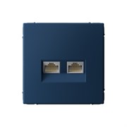 ArtGallery Аквамарин Розетка двойная компьютерная RJ45+RJ45, кат.6А, механизм GAL001188 ArtGallery Аквамарин Розетка двойная компьютерная RJ45+RJ45, кат.6А, механизм GAL001188