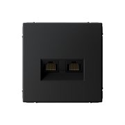 ArtGallery Карбон Розетка двойная компьютерная RJ45+RJ45, кат.6А, механизм GAL001088 ArtGallery Карбон Розетка двойная компьютерная RJ45+RJ45, кат.6А, механизм GAL001088