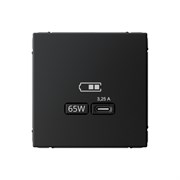 ArtGallery Карбон USB Розетка тип-С 65Вт высокоскоростная зарядка QC, PD, механизм GAL001027 ArtGallery Карбон USB Розетка тип-С 65Вт высокоскоростная зарядка QC, PD, механизм GAL001027