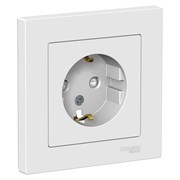 Systeme Electric AtlasDesign белый розетка с заземлением, со шторками, 16А, в сборе ATN000144 Systeme Electric AtlasDesign белый розетка с заземлением, со шторками, 16А, в сборе ATN000144