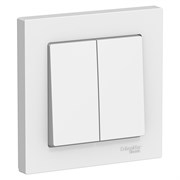 Systeme Electric AtlasDesign белый выключатель 2-клавишный сх.5, 10АХ, в сборе ATN000152 Systeme Electric AtlasDesign белый выключатель 2-клавишный сх.5, 10АХ, в сборе ATN000152