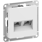 Systeme Electric AtlasDesign белый розетка двойная комп RJ45+RJ45, кат.6А, механизм ATN000188 Systeme Electric AtlasDesign белый розетка двойная комп RJ45+RJ45, кат.6А, механизм ATN000188
