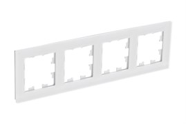 Systeme Electric AtlasDesign Nature натуральное стекло белый рамка 4-ая ATN360104 Systeme Electric AtlasDesign Nature натуральное стекло белый рамка 4-ая ATN360104