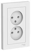 Systeme Electric AtlasDesign Лотос Розетка двойная б/з,16А, в сборе ATN001320