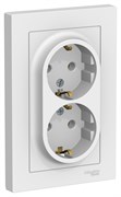 Systeme Electric AtlasDesign Лотос Розетка двойная с/з, 16А, в сборе ATN001324