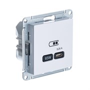 Systeme Electric AtlasDesign Лотос Розетка USB тип-С 65Вт высокоскор.заряд. QC, PD, механизм ATN001327