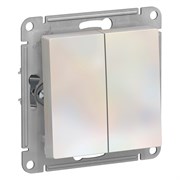 Systeme Electric AtlasDesign жемчуг выключатель 2-клавишный с самовозвратом, сх.2, 10А, механизм ATN000417
