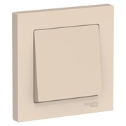 Systeme Electric AtlasDesign бежевый выключатель 1-клавишный сх.1, 10АХ, в сборе ATN000212