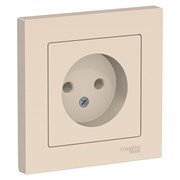 Systeme Electric AtlasDesign бежевый розетка без заземления, 16А, в сборе ATN000240