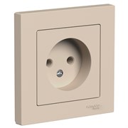 Systeme Electric AtlasDesign песочный розетка без заземления, 16А, в сборе ATN001240