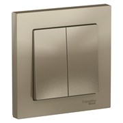 Systeme Electric AtlasDesign шампань выключатель 2-клавишный сх.5, 10АХ, в сборе ATN000552 Systeme Electric AtlasDesign шампань выключатель 2-клавишный сх.5, 10АХ, в сборе ATN000552