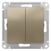 Systeme Electric AtlasDesign шампань переключатель 2-клавишный перекрестный, 2 x сх. 7, 10АХ, механизм ATN000573 Systeme Electric AtlasDesign шампань переключатель 2-клавишный перекрестный, 2 x сх. 7, 10АХ, механизм ATN000573