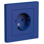 Systeme Electric AtlasDesign аквамарин розетка с заземлением, со шторками, 16А, в сборе ATN001144 Systeme Electric AtlasDesign аквамарин розетка с заземлением, со шторками, 16А, в сборе ATN001144