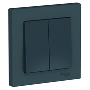 Systeme Electric AtlasDesign изумруд выключатель 2-клавишный сх.5, 10АХ, в сборе ATN000852
