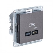Systeme Electric AtlasDesign мокко USB розетка тип-C 65W высокоскор.заряд. QC, PD, механизм ATN000627 Systeme Electric AtlasDesign мокко USB розетка тип-C 65W высокоскор.заряд. QC, PD, механизм ATN000627