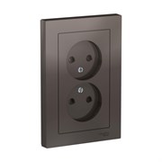 Systeme Electric AtlasDesign мокко розетка без заземления, двойная, со шторками,16А, в сборе ATN000622 Systeme Electric AtlasDesign мокко розетка без заземления, двойная, со шторками,16А, в сборе ATN000622