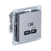 Systeme Electric AtlasDesign сталь USB розетка тип-C 65W высокоскор.заряд. QC, PD, механизм ATN000927 Systeme Electric AtlasDesign сталь USB розетка тип-C 65W высокоскор.заряд. QC, PD, механизм ATN000927