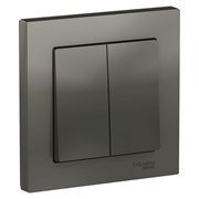 Systeme Electric AtlasDesign сталь выключатель 2-клавишный сх.5, 10АХ, в сборе ATN000952 Systeme Electric AtlasDesign сталь выключатель 2-клавишный сх.5, 10АХ, в сборе ATN000952