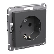 Systeme Electric AtlasDesign базальт розетка с заземлением, 16А, механизм ATN001443