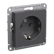 Systeme Electric AtlasDesign базальт розетка с заземлением, со шторками, 16А, механизм ATN001445