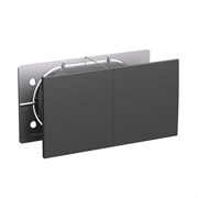 Systeme Electric AtlasDesign базальт розетка двойная с заземлением, со штор.со сдвиж. крышк, 16А, в сборе ATN001428