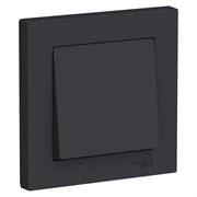 Systeme Electric AtlasDesign карбон выключатель 1-клавишный сх.1, 10АХ, в сборе ATN001012