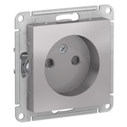 Systeme Electric AtlasDesign алюминий розетка без заземления, со шторками, 16А, механизм ATN000349 Systeme Electric AtlasDesign алюминий розетка без заземления, со шторками, 16А, механизм ATN000349