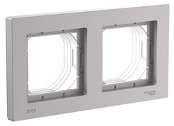 Systeme Electric AtlasDesign Aqua алюминий рамка 2-ая, универсальная ATN440302 Systeme Electric AtlasDesign Aqua алюминий рамка 2-ая, универсальная ATN440302