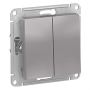 Systeme Electric AtlasDesign Aqua алюминий выключатель 2-клавишный, IP44, сх.5, 10АХ, механизм ATN440351 Systeme Electric AtlasDesign Aqua алюминий выключатель 2-клавишный, IP44, сх.5, 10АХ, механизм ATN440351