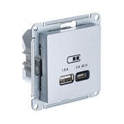 Systeme Electric AtlasDesign алюминий USB розетка A + тип-C 45W высокоскор.заряд. QC,PD, механизм ATN000329 Systeme Electric AtlasDesign алюминий USB розетка A + тип-C 45W высокоскор.заряд. QC,PD, механизм ATN000329