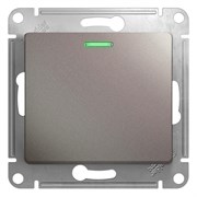 Glossa платина переключатель 1-клавишный с подсветкой, сх.6а,10AX GSL001263