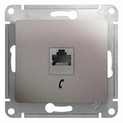 Glossa платина розетка телефонная RJ11 GSL001281T
