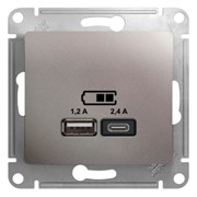 Glossa платина розетка USB A+С, 5В/2,4А, 2х5В/1,2А GSL001239