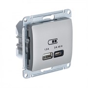 Glossa платина USB розетка A + тип-C 45W высокоскоростная зарядка QC, PD, механизм GSL001229