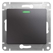 Glossa графит выключатель 1-клавишный с подсветкой, сх.1а, 10AX GSL001313