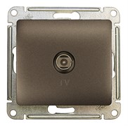 Systeme Electric Glossa Графит Розетка TV проходная 4DB GSL001392