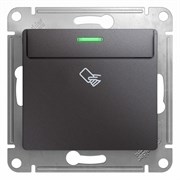 Glossa графит выключатель карточный, сх.6, 10AX GSL001369