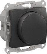 Glossa антрацит светорегулятор (диммер) повор-нажим, LED, RC, 400Вт, механизм GSL000723