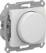 Glossa Белый светорегулятор (диммер) повор-нажим, LED, RC, 400Вт, механизм GSL000123