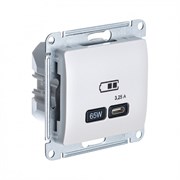 Glossa перламутр USB розетка тип-C 65W высокоскоростная зарядка QC, PD, механизм GSL000627