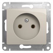 Glossa молочный розетка без заземлениея ,16А, 250В, механизм GSL000941