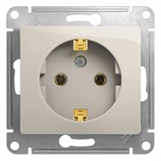 Glossa молочный розетка с заземлением GSL000943